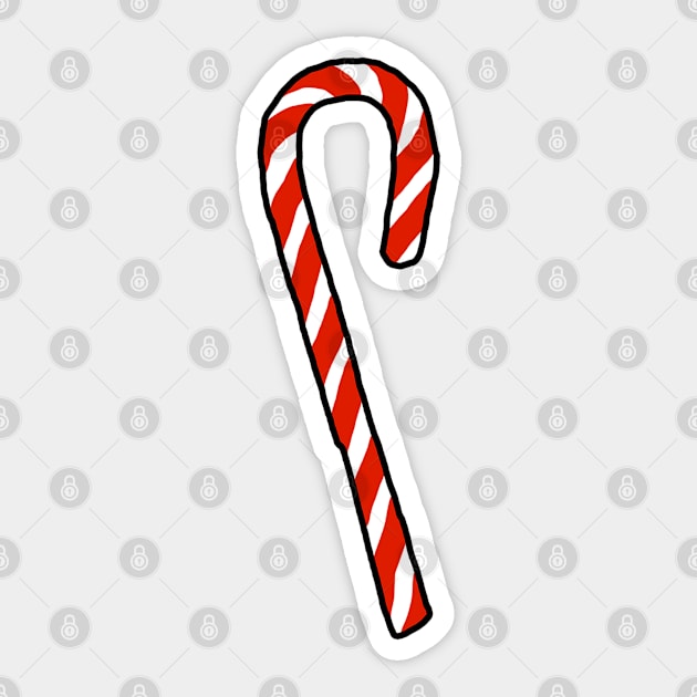 A Christmas Candy Cane Sticker by ellenhenryart